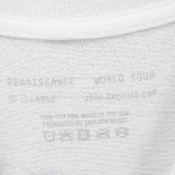 Beyoncé Shirt Men Large White Short Sleeve Official Renaissance World Tour Merch - Picture 7 of 9